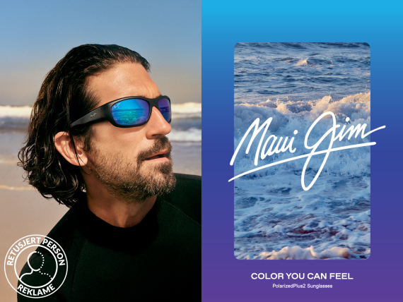 Mann med Maui Jim solbriller