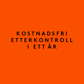 Kostnadsfri etterkontroll i ett år