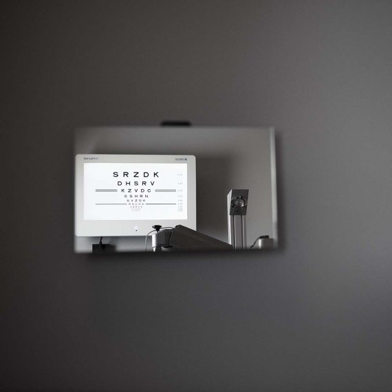 Undersökningsrum grå bakgrund