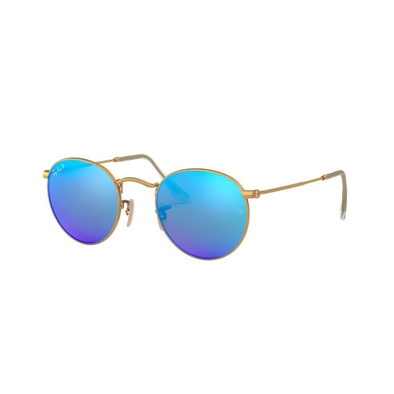 Ray-Ban Round metal flash lenses